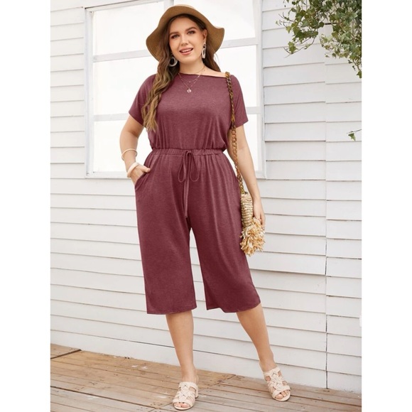 Shein Sexy Tie-Front Off-Shoulder Sexy Jumpsuit 4X - EUC - Picture 3 of 5